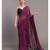Suta Purple Black Floral Pure Cotton Printed Saree
