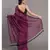 Suta Purple Black Floral Pure Cotton Printed Saree