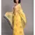 Suta Yellow Black Printed Pure Cotton Saree