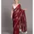 Suta Maroon White Floral Printed Pure Cotton Saree