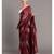 Suta Maroon White Floral Printed Pure Cotton Saree
