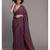 Suta Purple  Orange Solid Cotton Saree