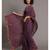 Suta Purple  Orange Solid Cotton Saree