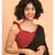 Suta Black  Maroon stripes Solid Cotton Saree