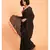 Suta Black  Maroon stripes Solid Cotton Saree