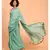 Suta Teal  Black stripes Solid Cotton Saree