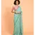 Suta Teal  Black stripes Solid Cotton Saree