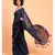 Suta Navy Blue Pink Solid Cotton stripes Saree