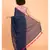 Suta Navy Blue Pink Solid Cotton stripes Saree