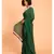 Suta Green Blue Solid Cotton stripes Saree