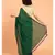 Suta Green Blue Solid Cotton stripes Saree