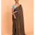 Suta Brown Red Solid Cotton stripes Saree