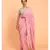 Suta Pink Turquoise Blue Solid Cotton stripes Saree