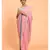 Suta Pink Turquoise Blue Solid Cotton stripes Saree