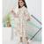 High Neck Collared Multi Color Midi Dress for Girls