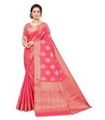 Pisara Pink Raw Silk Woven zari work Saree