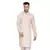 Beige plain cotton men-kurtas