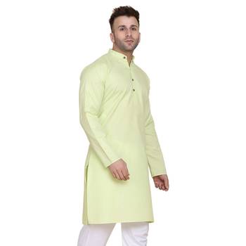Green plain cotton men-kurtas 2