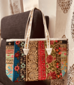 Multicolored Designer Rajasthani Style Golden Zari Worked Handbag