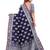 Dark blue woven art silk sarees saree with blouse