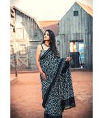 Double Ikkat on Cotton  striking combination of black & white