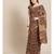 Ajrakh handcrafted on chanderi silk saree  with running blouse
