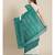 Single Ikkat on Cotton  striking color combination in whte and black hues of green