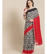 Double Ikkat on Cotton  in striking color combination & running blouse