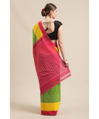 Single Ikkat on Cotton  striking color combination & running blouse 2