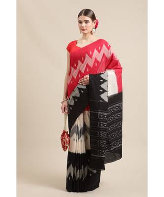 Single Ikkat on Cotton  striking color combination & running blouse 1