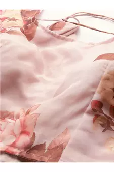 PeachColoured Printed Semi stitched Lehenga and Unstitched Blouse with Dupatta
