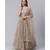 Taupe Sequinned Semi stitched Lehenga and Unstiched Blouse with Dupatta