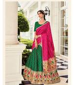 Bottle Green Banarasi Lehanga