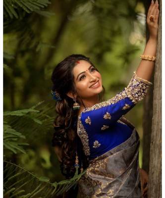 MAHATI Lavender  hand_woven silk  sarees with blouse 4