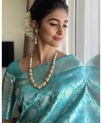 MAHATI Blue  hand_woven silk  sarees with blouse 1