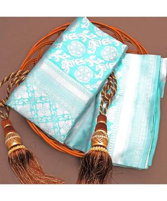 MAHATI Blue  hand_woven silk  sarees with blouse 4