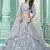 Sky blue Gota Patti embroidered georgette semi stitched lehenga