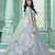 Sky blue Gota Patti embroidered georgette semi stitched lehenga