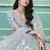 Sky blue Gota Patti embroidered georgette semi stitched lehenga