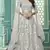 Grey Gota Patti embroidered georgette semi stitched lehenga