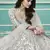 Grey Gota Patti embroidered georgette semi stitched lehenga