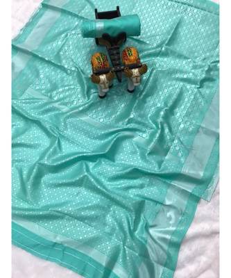 MAHATI Blue  hand_woven silk  sarees with blouse 2