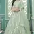 Pista Green Gota Patti embroidered georgette semi stitched lehenga