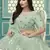 Pista Green Gota Patti embroidered georgette semi stitched lehenga