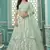 Pista Green Gota Patti embroidered georgette semi stitched lehenga
