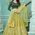 Floracance Green Gota Patti embroidered georgette semi stitched lehenga