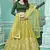 Floracance Green Gota Patti embroidered georgette semi stitched lehenga