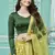 Floracance Green Gota Patti embroidered georgette semi stitched lehenga