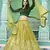 Floracance Green Gota Patti embroidered georgette semi stitched lehenga