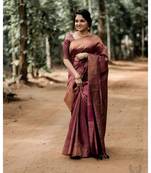 MAHATI Maroon  hand_woven silk  sarees with blouse
